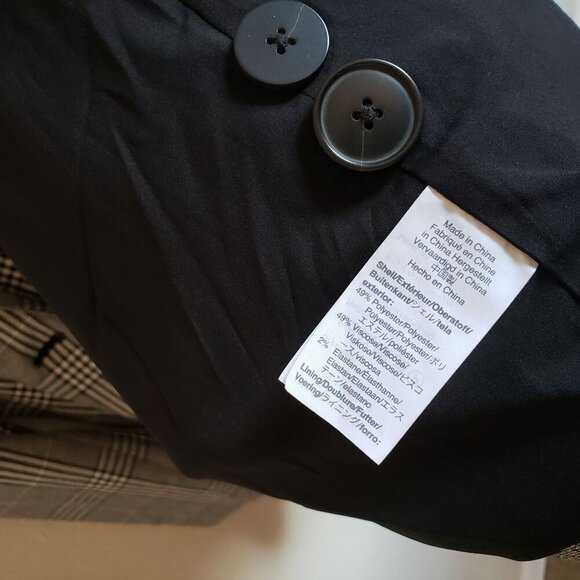 Madewell Caldwell Double-Breasted Oversized Blazer in Plaid Size Women's Small - Picture 11 of 12